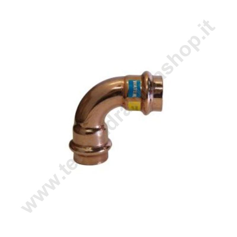 002PR28 - Curva Femmina Femmina A 90° In Rame A Pressare  D. 28